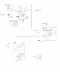 Air Cleaner Carburetor Exhaust System Fuel Supply Diagram and Parts List for 10L902-0110-B1  Briggs and Stratton Engine